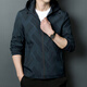 
SEPTWOLVES daddy suit spring and autumn thin jacket middle-aged men stand collar spring casual loose hooded jacket jacket top K12127 light gray M 170