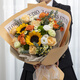 Sunflower bouquet delivery in the same city, delivery of boyfriend’s birthday gift bouquet to girlfriend’s best friend, flower shop delivery. Splendid Years丨Sunflower and Orange Barbie, Chamomile and Eucalyptus mixed bouquets