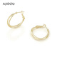AJIDOU fashion gold trend earrings gold 2 pieces
