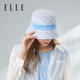ELLE女士防晒渔夫帽遮阳户外防紫外线时尚老花显脸小帽子礼物