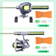 Fishing fanatic fast shark horse mouth micro-lua rod UL solid slight stream ejection novice rod 1.68m straight handle spinning wheel set