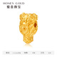 HONEYGOLD 蜜金珠宝黄金足金古法文玩系列吞金驭浪三通吊坠HGG1697工费200元/件 6.74g