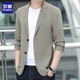 Romon 2025 Summer Sun Protection Suit en veste pour hommes Style coréen Suisse décontractée lâche Single Western Trend Polyvyle Top Men 23802 Navy Blue M / 170 / 100-120Jin [Jin est égal à 0,5 kg] usure