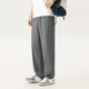 Miniso (Miniso) Pantalones de seda de hielo fresco para el verano para hombres Nuevos cómodos cómodos de patas rectas cómodas y transpirables Black XL