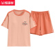 Hengyuanxiang algodón de algodón puro Pajamas Pajulteros Pajamas Summer Shorts Shorts Shortved Shorts Conjunto de ropa para el hogar cómoda e informal Z9855 [Imagen principal] M [Recomendado para usar 80-100 Jin [Jin iguala 0.5 kg]]]