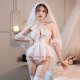 Uniforme parejas estimulantes pijamas de gran tamaño sexy puro vestido de camisón puro tentación de pasión caliente p9734 blancos - perspectiva de correa sexy camisón de talla 80125jin [Jin equivale a 0.5 kg] se puede usar