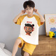 Disney 2025 neuer Sommerjunge Pyjama Kurzärärmelte Nezha Kinder Jungen Baby Medium und große Jungen Home Kleidung Set F-810# Red Nezha 100 [Höhe 1105-115 cm]