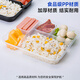 Edo disposable five-compartment lunch box transparent fast food box with lid picnic box lunch box takeaway packaging box 1000ml*50 pieces
