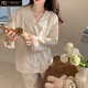 
Modal gold velvet pajamas for women for women for Autumn 2025 new long-sleeved trousers sweet princess style lace spring and autumn winter SMSD-9922 L (recommended 100-120Jin [Jin equals 0.5 kg])