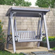 Shengxi silla de columpio al aire libre, silla de hamaca de balcón interior de la casa, patio de leisura de madera de madera de madera de madera de madera de madera sólida 699 swing blanco de madera blanca columpio