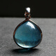 An Xuan Hai Sapphire Pendant Brazilian Water Drop Dark Blue Green Gemstone Necklace for Women Black No. 654
