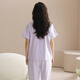 Fenton Pajamas for Women 100% Cotton 2025 Casual Breathable Homewear Set Can Be Weared Thin New Style Light Purple - Women's 2XL