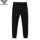 Chiarmania boutique men's trousers for men's summer ice silk thin casual sweatpants middle-aged and young straight-leg pants for men 13062 black trousers M 165