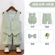 Children's Suit Dress Summer British Short-sleeved Vest Set Boys Host Speech Piano Show Show Clothes White 5-piece Set (Black Shirt + Vest + Shorts + 90 cm, Recommended Weight 20-26 Jin [Jin equals 0.5 kg]