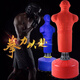 Anjian humanoid boxing silicone sandbag sandbag vertical household venting rubber dummy target fighting dummy tumbler equipment upgraded model without arms/blue