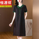 Hengyuanxiang Hangzhou Seidenkleid für Frauen im Sommer neuer kurzärmeliger loser schlanker Duftwolke Ya Retro Mutter Mulberry Seidenrock 6625d rot 100% Mulberry Seiden XL 111-120jin [Jin gleich 0,5 kg]