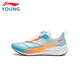 Li-ning kids li ning chores de course pour enfants chitu 7pro masculin de chaussures de course professionnelle chaussures chaussures chaussures chaussures avec choc absorbant les baskets à semelle adolescente légères standard blanc / dolphin bleu [lapin rouge 7pro] taille 38