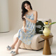 
Yu Zhaolin's nightgown for women in summer thin style breathable can be worn outside with fresh girl with coasters for women 6629 M [Suggest weight 80-100 Jin [Jin equals 0.5 kg]]