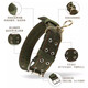 Yuying Large Dog Dog Collar Pet Supplies Dog Collar Neck Collar Medium-sized Dog Golden Retriever Neck Collar Neck Collar Head Cover Military Green Large Double-breasted (Recommended 60-150 Jin Jin equals 0.5 kg)
