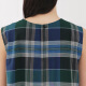 Vestido de falda para mujer Muji Women's Madras revisado para mujeres 25 Summer Nuevo BC2NMA5S Green Mided M (160/84a)