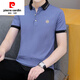皮尔卡丹（pierre cardin）纯色翻领短袖Polo衫男士夏装体恤上衣青年半截袖T恤2025年新款 白色QY682  透气 2XL 体重145-165斤
