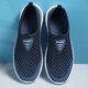 Chaussures masculines Mesh d'été Brestable Chaussures de sport pour hommes Soft Sole Light Casual Chores grandes taille Chaussures de course COUVERTURE 838 BLUE 45 [Taille de chaussures de sport standard]