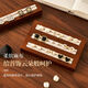 Ban à anneau de maquillage en bois Brayer de mariage bijoux de bijoux boucles d'oreilles Boîte de bijoux de style chinois en bois massif affiche de photographie de photographie S9197D Brown 1 Grille 16 * 3,5 * 2