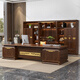 Xinshiya modern Chinese style boss desk leader desk ebony wood CEO large board table solid wood executive desk Great Wall executive desk 2.8m