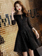 LXKP evening dress for women 2024 new black dinner party cocktail party birthday party dress small dress socialite noble S