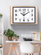 Combasi Living room wall clock mute bedroom office hanging table simple calendar clock household quartz clock perpetual calendar wood grain color (6215) others
