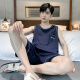 浪莎睡衣男士夏季纯棉薄2025新款背心短裤男款家居服套装大码无袖夏天 OMM-13063 L 均码