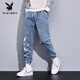 Playboy großer Größe Loose Jeans Herren Körperfit plus fetthünnungsfarben