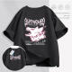 2025 Neues T-Shirt Co-Branded American Modemarke Pure Cotton Kurzärmer Männer und Frauen Sommer Lose trendy halbärmelige, vielseitige Top Burgundy-691 Red-Eye Dragon 2xl