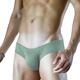Sexy Men's Thong Low Waist Slim Comfort Briefs U-Protruded Large Bag Underwear Green