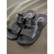 Huili Shanghai Sommersandalen Herren einfache lässige, rutschfeste und kräftige resistente tägliche Arbeit mit zwei Schleifen großer Strandsandalen Huili 3888 (neues Modell)/Brown 41 Standardcode