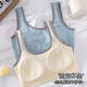Modal Girl Underwear Junior High School Etudans and Girls in Youth Development Stage Tube Top Sports Gite Without Steel Ring Bra [831: Yellow + Pink + Green] trois pièces S 70-90Jin [Jin est égal à 0,5 kg]