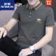 罗蒙（ROMON）珠地棉刺绣Polo.衫男士修身短袖t恤夏季翻领上衣透气半袖体恤 S5012款 白色 4XL 适合180200斤
