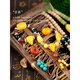 Yingyou Diamond Star and Moon Bodhi Accessories Package Beeswax Agate Bracelet Buddha Beads Three-way Buddha Head Bucket Beads Loose Beads Spacer Accessories Beeswax Set 4 Suitable for 7-9mm Star and Moon Bodhi