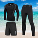Tiannan Brothers (TNBROTHERS) swimsuit suit men's full-body sun protection long-sleeved long pants swimming trunks warm swimming top surfing and snorkeling regular sci-fi three-piece set sun protection high elastic S