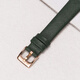 
Adapted to Armani genuine leather watch strap for women's small green watch AR11150 11149 11399 11147 1726 Green-Rose Gold Pin Cuff 14mm