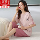 Langsha Pajamas de algodón puro para mujeres en verano Pantalones de manga corta Conjunto de pantalones 2025 Summer Nuevo estilo de mediana edad y ancianas