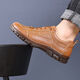 Région occidentale Camel 100% Top Layer Chaussures en cuir en cuir décontracté Chaussures en cuir de sport pour hommes Souppe à la semelle douce et à la semelle de bœuf Tendon de bœuf à usure Sole Sole Cuir Chaussures Jaune 9905 41