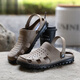 Changxiang Huili Sandals Men 2025 Été Summer Daily Casual Hollow Anti-Slip Soft Sole Sac Breathable Head Grand Taille Chaussures Brown Dark Brown 3524 45 (Convient pour les chaussures de sport 45)