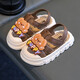 New children's slippers summer girls and boys slippery soft-soled cartoon baby slippers brown 24 inner length 15 cm