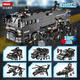 Hao Chuang Children's Toy Power Boy assemblage des blocs de construction Série de déformation de la police spéciale Modèle de prise de véhicule blindé Thunder Véhicule de transport armé lourd 1585