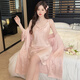 荣西图（RONGXITU）女睡衣春秋季蕾丝美背吊带睡裙两件套 MY-S9901#爱心绿色 M