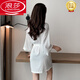 Langsha Salle de bain (Langsha) Robe Robe Femme Summer Fin Minage de nuit Bride 2024 Nouveau cadeau de la Saint-Valentin chinois White Sexy Gift à manches courtes 688 # Pink M 165