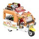Spielzeug, wenn Geschichte eine Gruppe von Meows Cone Car Food Street Street View Building Block Roomszene Ornamente Trendy Toy Gifts Eine Gruppe von Meows-Melon-Samenkegelwagen 723 Getreide