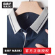 
BRF NAIKI high-end heavy summer mulberry silk short-sleeved T-shirt for men middle-aged daddy wear markless top loose large size T-shirt Official brand #16821 Gray M 165