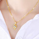 RSRDDY old Phoenix Gold Store same style 999 zirconium necklace women's pendant new year color gold clavicle chain 18k gold only love necklace